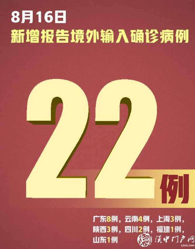 本土零新增！新增確診22例，均為境外輸入